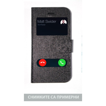 Калъф тефтер отвор информация черен за  LG G3 / D855