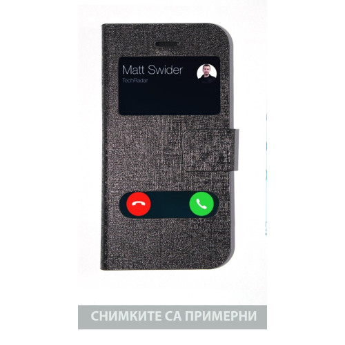 Калъф тефтер отвор информация черен за  LG G3 / D855