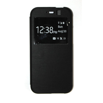 Калъф тефтер Protective Shell Черен за HTC ONE Mini 2 / M8 Mini / отвор инфо /