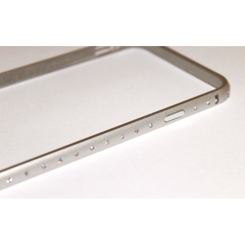 Bumper Метал Циркони / Сив / за iPhone 6G / 6S 4.7