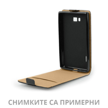 Калъф Flip LUX силикон / черен / за SONY Z4