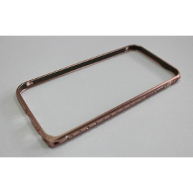 Bumper Метал Циркони / Розово злато / за iPhone 6G / 6S 4.7
