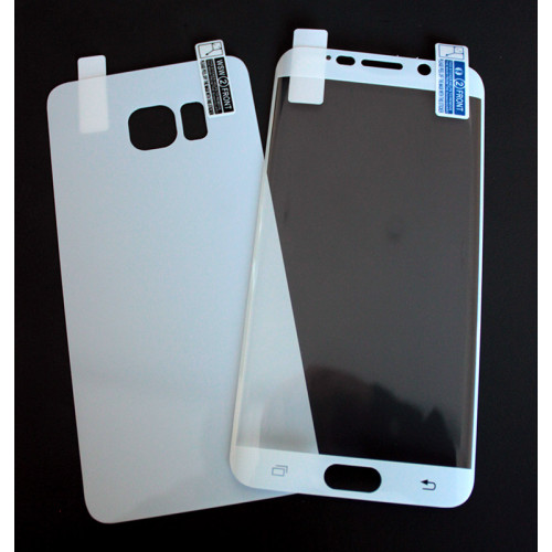 2в1 TPU Извит / противоударен / скрийн протектор /бял/ за Samsung G928 S6 Edge Plus