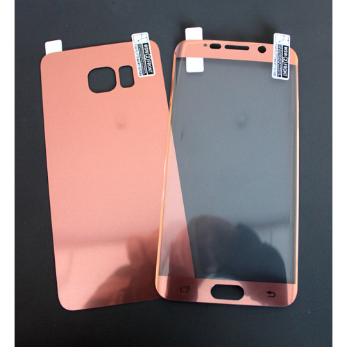 2в1 TPU Извит / противоударен / скрийн протектор /розово злато/ за Samsung G928 S6 Edge Plus