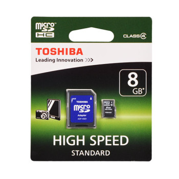 TOSHIBA Memory MicroSD Card 8GB с адапте