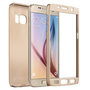 Калъф 2в1 PVC Златен за Huawei P9 Plus
