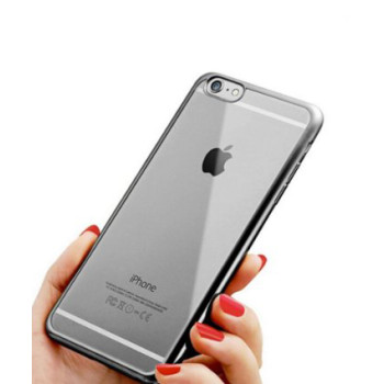 Калъф силикон прозрачен /Черна рамка/ за LG K10 (K430)
