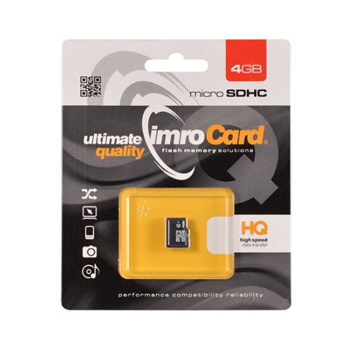 IMRO Memory MicroSD Card 4GB без адаптер UHS I /CLASS 10/