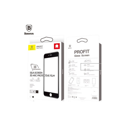 3D ARC Baseus Стъклен screen protector /Черен/ за iPhone 6 Plus / 6S Plus 5.5 3D ARC Baseus Стъклен screen protector /Черен/ за iPhone 6 Plus / 6S Plus 5.5