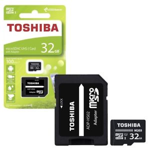 TOSHIBA Memory MicroSD Card 32GB c адаптер UHS I /CLASS 10/ M203