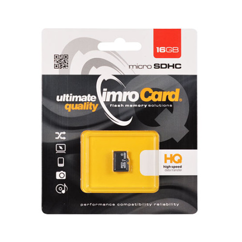 IMRO Memory MicroSD Card 16GB без адаптер UHS  /CLASS 10/