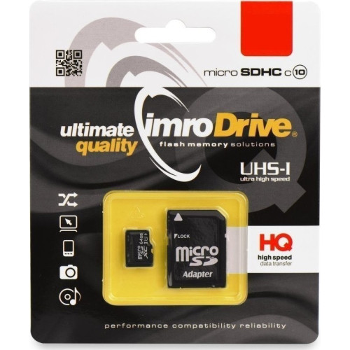 IMRO Memory MicroSD Card 4GB с адаптер UHS  /CLASS 10/