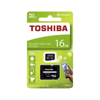 TOSHIBA Memory MicroSD Card 16GB c адаптер UHS I /CLASS 10/ M203 TOSHIBA Memory MicroSD Card 16GB c адаптер UHS I /CLASS 10/ M203