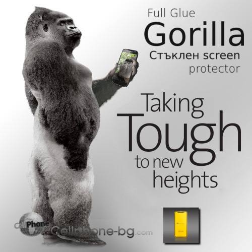 Full Glue Gorilla Стъклен screen protector /Черен/ за Huawei Honor 7X