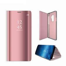 Калъф тефтер Clear View Cover NEW /Розов/ за Huawei P40