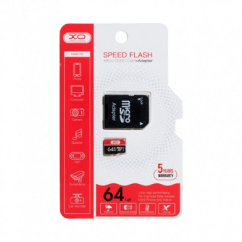 XO Memory MicroSD Card 64GB c адаптер UHS  /CLASS 10/