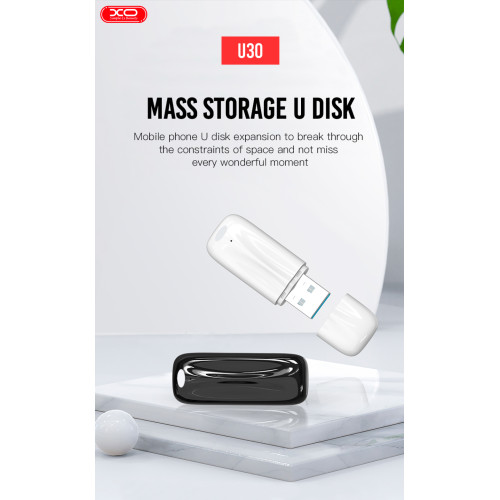 USB Flash памет 64GB XO U30 USB 3.0 / Черен /