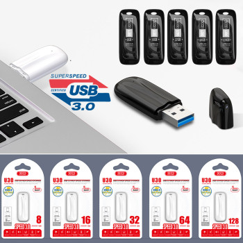 USB Flash памет 8GB XO U30 USB 3.0 / Черен /