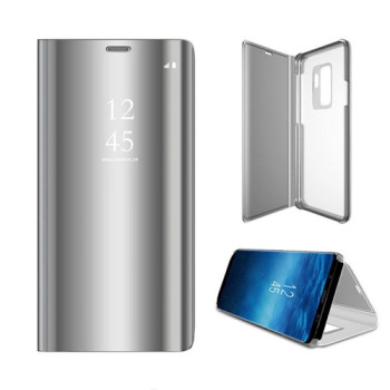 Калъф тефтер Clear View Cover NEW /Сребърен/ за Xiaomi Redmi 9C Калъф тефтер Clear View Cover NEW /Сребърен/ за Xiaomi Redmi 9C