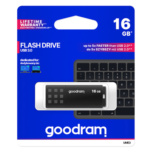 USB Flash памет 16GB GOODRAM TWISTER PENDRIVE USB 3.0 Чере