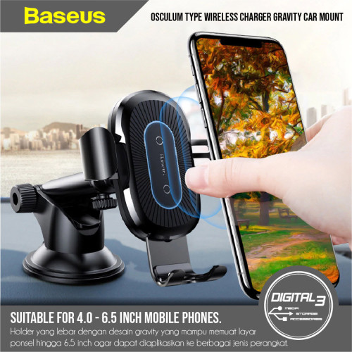 Стойка за Автомобил Baseus Wireless Gravity Mount  A01 / Черен /