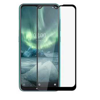Full Glue Стъклен screen protector за Nokia 1.4 / Черен /
