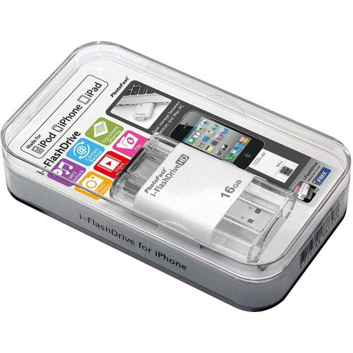 PhotoFast iFlash 16 GB USB Flash Drive за PC / iPad 1,2,3, iPhone 4/ с включен Lightning Адапте