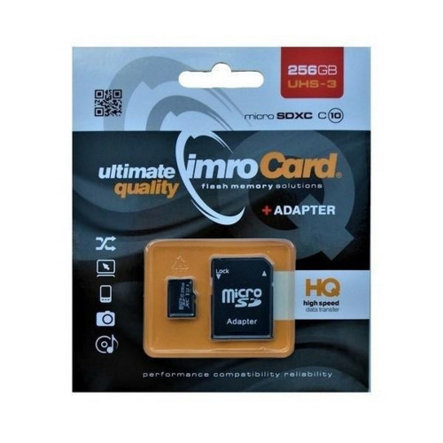 IMRO Memory MicroSD Card 256GB с адаптер UHS  /CLASS 10/