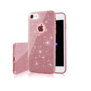 Калъф Glitter 3в1 за Samsung A03S (A037F)  / Розов /