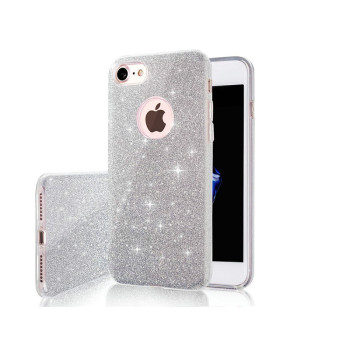 Калъф Glitter 3в1 за Samsung A03S (A037F)  / Сребърен /