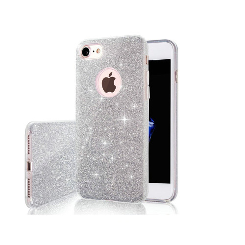 Калъф Glitter 3в1 за Samsung A03S (A037F)  / Сребърен /