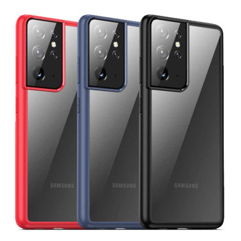 Калъф GKS PVC Прозрачен /Червена рамка/ за Samsung /SM-S908B/ Galaxy S22 ULTRA