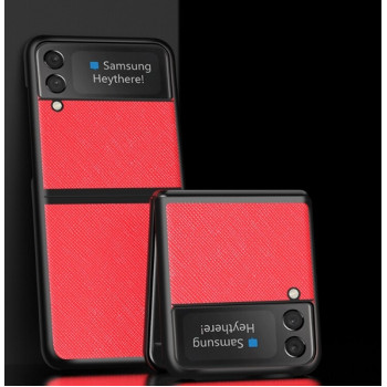 Калъф PVC като кожа /Червен/ за Huawei P50 Pocket