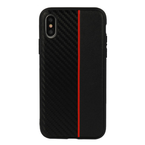 Калъф TPU Carbon / Черен - Червена лента / за Samsung A22 4G /A226F/ M22 4G