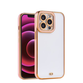 Калъф PVC Angel Eyes прозрачен / Розова - Рамка / за Samsung A33 5G (A336B)