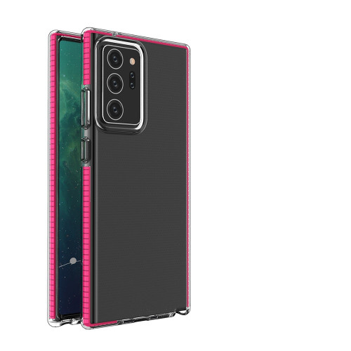Калъф TPU Прозрачен силикон /Розова рамка/ за Huawei Honor 50 / Nova 9