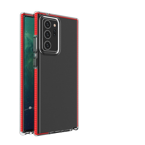 Калъф TPU Прозрачен силикон /Червена рамка/ за Huawei Honor 50 / Nova 9