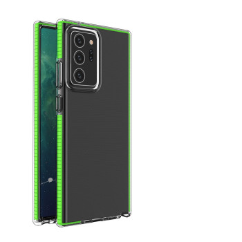 Калъф TPU Прозрачен силикон /Зелена рамка/ за Huawei Honor 50 / Nova 9