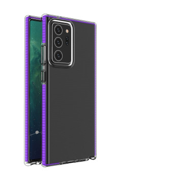Калъф TPU Прозрачен силикон /Лилава рамка/ за Huawei Honor 50 / Nova 9