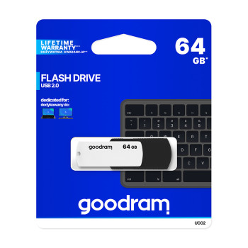 USB Flash памет 64GB GOODRAM PENDRIVE USB 2.0 Черно-Бял