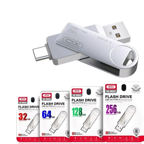 USB + Type-C Flash памет 64GB XO DK03 USB 3.0