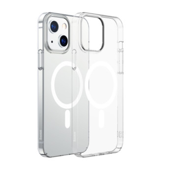 Калъф + протектор BASEUS 2в1 PVC CRYSTAL Magsafe Case за iPhone 14 6.1 / Прозрачен / Калъф + протектор BASEUS 2в1 PVC CRYSTAL Magsafe Case за iPhone 14 6.1 / Прозрачен /