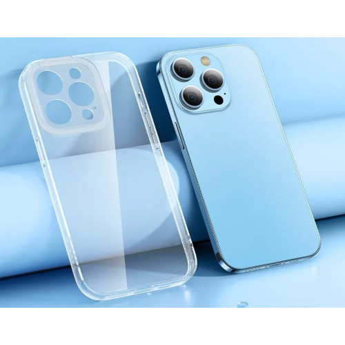 Калъф + протектор BASEUS 3в1 силикон ILLUSION Case за iPhone 14 Pro Max 6.7 / Прозрачен /