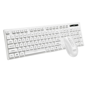 Wireless Клавиатура + Мишка XO KB-02 / Бял /