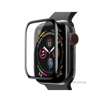 XO-FP1 HD Стъклен screen protector за Apple iWatch 42mm / Черен /