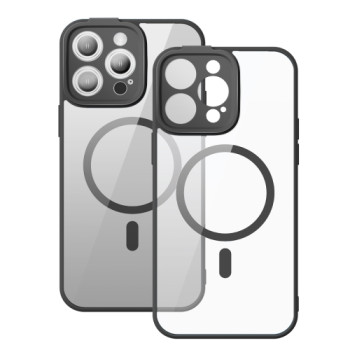 Калъф + протектор силикон BASEUS 2в1 Frame Magnetic / Черен / за iPhone 14 Pro 6.1 Калъф + протектор силикон BASEUS 2в1 Frame Magnetic / Черен / за iPhone 14 Pro 6.1