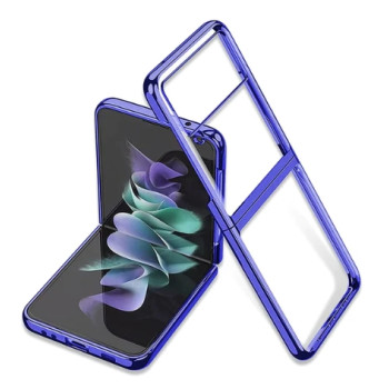 Калъф J-Case Touch Прозрачен /Лилава-рамка/ за Samsung Z Flip 3 (F711B)