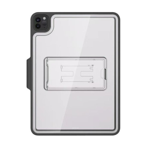 Калъф PVC Mutural Qingfeng за iPad 10.9 / Air4/Air5 / Прозрачен-черна рамка /