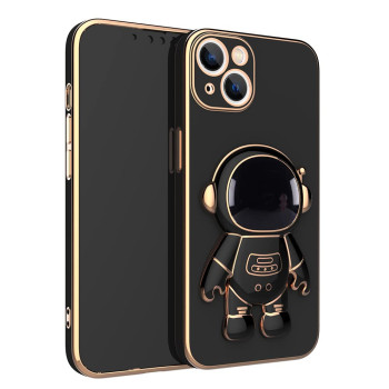 Калъф силикон Astronaut със стойка за iPhone 7G / 8G 4.7 / SE (2020) / Черен /