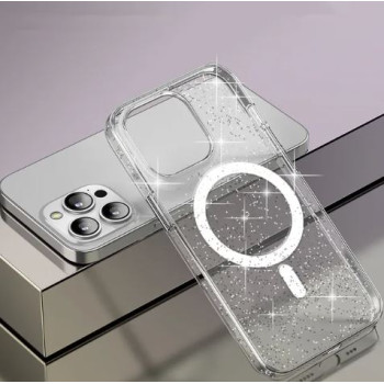Калъф PVC Wlons Sparkling MagSafe / Прозрачен / за iPhone 15 Pro Max 6.7 Калъф PVC Wlons Sparkling MagSafe / Прозрачен / за iPhone 15 Pro Max 6.7